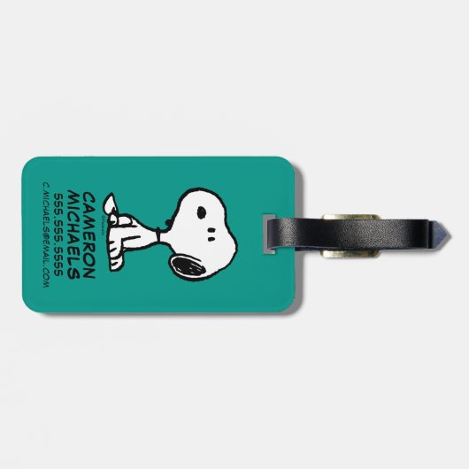 Erdnüsse | Snoopy Turns Gepäckanhänger (Rückseite horizontal)