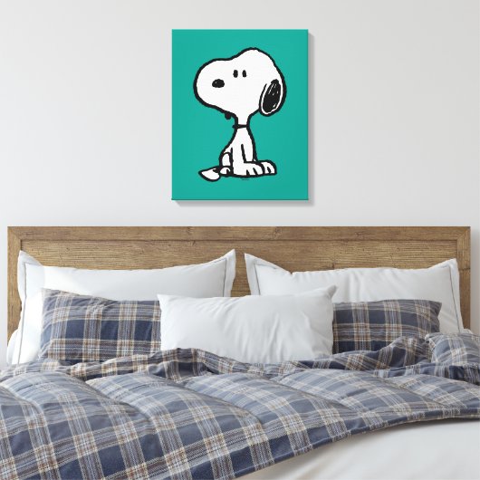 Erdnüsse | Snoopy Turns Leinwanddruck (Insitu (Schlafzimmer))