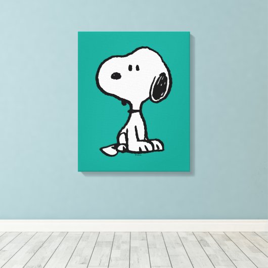 Erdnüsse | Snoopy Turns Leinwanddruck (Insitu (Holzboden))