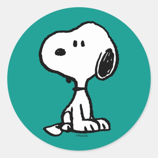 Erdnüsse | Snoopy Turns Runder Aufkleber (Vorderseite)