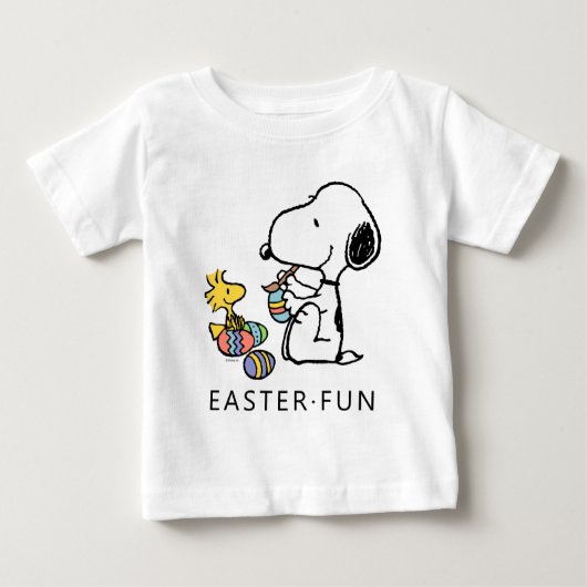 Erdnüsse | Snoopy- und Holzbemalereieier Baby T-shirt (Vorderseite)