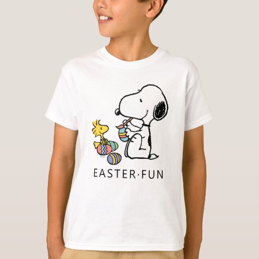 Erdnüsse | Snoopy- und Holzbemalereieier T-Shirt (Vorderseite)