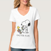 Erdnüsse | Snoopy- und Holzbemalereieier T-Shirt (Vorderseite)