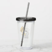 Erdnüsse | Snoopy- und Holzflaggen Acryltrinkbecher (Rückseite)