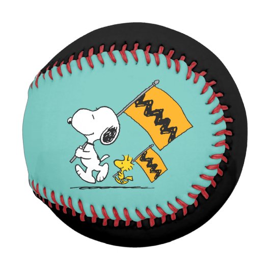 Erdnüsse | Snoopy- und Holzflaggen Baseball (Vorne Rechts)
