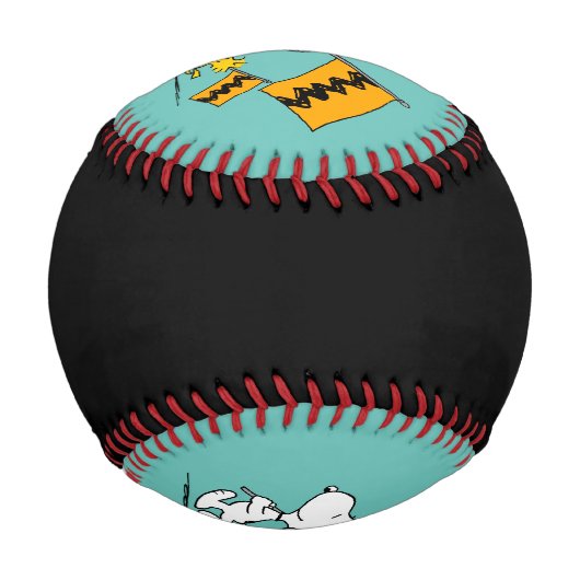 Erdnüsse | Snoopy- und Holzflaggen Baseball (Rückseite)