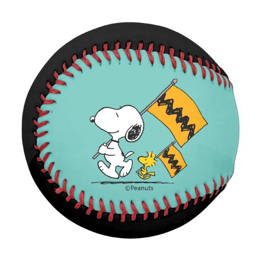 Erdnüsse | Snoopy- und Holzflaggen Baseball (Vorderseite Links)