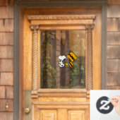 Erdnüsse | Snoopy- und Holzflaggen Fensteraufkleber (Haustür)