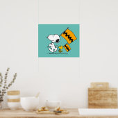 Erdnüsse | Snoopy- und Holzflaggen Poster (Küche)