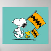 Erdnüsse | Snoopy- und Holzflaggen Poster (Vorne)