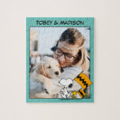 Erdnüsse | Snoopy- und Holzflaggen Puzzle (Vertikal)