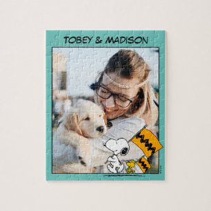 Erdnüsse   Snoopy- und Holzflaggen Puzzle