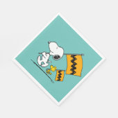 Erdnüsse | Snoopy- und Holzflaggen Serviette (Ecke)