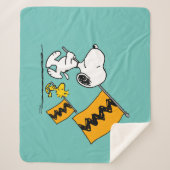 Erdnüsse | Snoopy- und Holzflaggen Sherpadecke (Vorderseite)