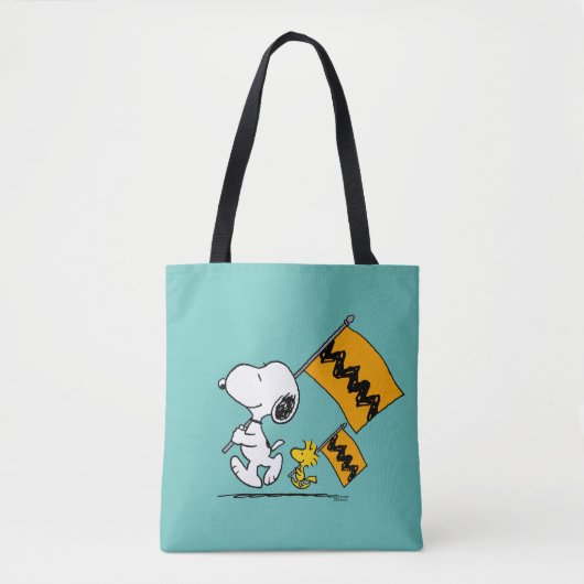 Erdnüsse | Snoopy- und Holzflaggen Tasche (Vorderseite)