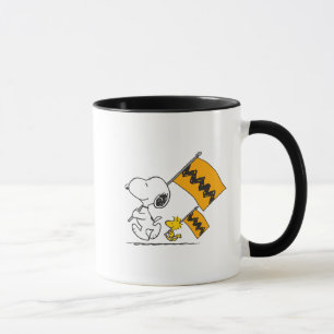 Erdnüsse   Snoopy- und Holzflaggen Tasse