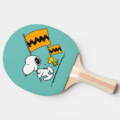 Erdnüsse | Snoopy- und Holzflaggen Tischtennis Schläger (Seitenansicht)