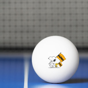 Erdnüsse Snoopy- und Holzflaggen Tischtennisball