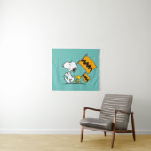 Erdnüsse | Snoopy- und Holzflaggen Wandteppich (Beispiel (Horizontal))