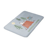 Erdnüsse | Snoopy und Holzpitching-Zelte Badematte (Schrägansicht)