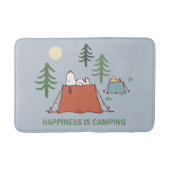 Erdnüsse | Snoopy und Holzpitching-Zelte Badematte (Vorderseite)