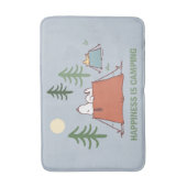 Erdnüsse | Snoopy und Holzpitching-Zelte Badematte (Vorderseite Vertikal)