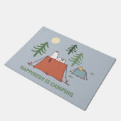 Erdnüsse | Snoopy und Holzpitching-Zelte Fußmatte (Schrägansicht)