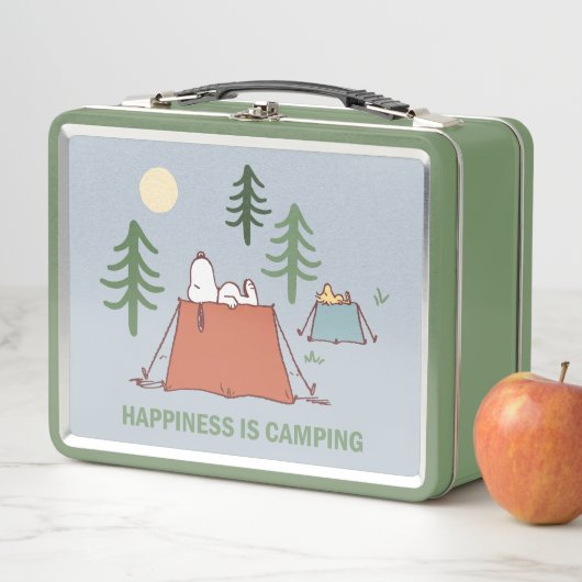 Erdnüsse | Snoopy und Holzpitching-Zelte Metall Brotdose (Beispiel)