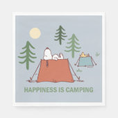 Erdnüsse | Snoopy und Holzpitching-Zelte Serviette (Vorderseite)