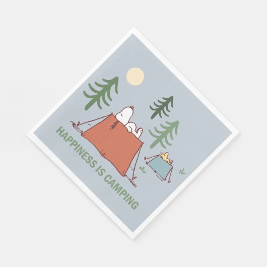 Erdnüsse | Snoopy und Holzpitching-Zelte Serviette (Ecke)