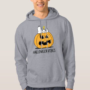 Erdnüsse Snoopy und Jack-O-Lantern aus Holz Hoodie