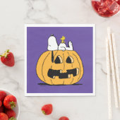 Erdnüsse | Snoopy und Jack-O-Lantern aus Holz Serviette (Beispiel)