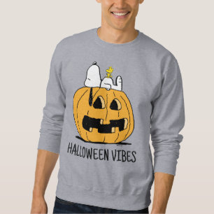 Erdnüsse Snoopy und Jack-O-Lantern aus Holz Sweatshirt
