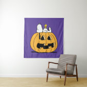 Erdnüsse | Snoopy und Jack-O-Lantern aus Holz Wandteppich (Beispiel)