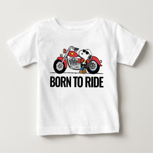 Erdnüsse | Snoopy und sein Motorrad Baby T-shirt (Vorderseite)
