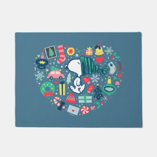 Erdnüsse   Snoopy Urlaub Glück Herz Fußmatte