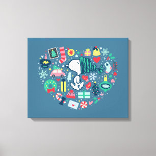 Erdnüsse   Snoopy Urlaub Glück Herz Leinwanddruck