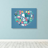 Erdnüsse | Snoopy Urlaub Glück Herz Leinwanddruck (Insitu (Holzboden))