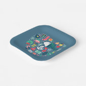 Erdnüsse | Snoopy Urlaub Glück Herz Pappteller (Gewinkelt)