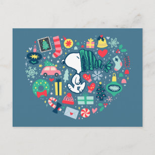 Erdnüsse   Snoopy Urlaub Glück Herz Postkarte