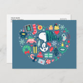 Erdnüsse | Snoopy Urlaub Glück Herz Postkarte (Vorne/Hinten)