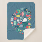 Erdnüsse | Snoopy Urlaub Glück Herz Sherpadecke (Vorderseite)