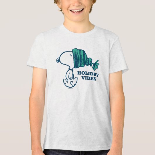 Erdnüsse | Snoopy Urlaub Glück Herz Tri-Blend Shirt (Vorderseite)