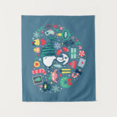 Erdnüsse | Snoopy Urlaub Glück Herz Wandteppich (Vorderseite)