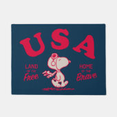Erdnüsse | Snoopy USA Land of the Free Fußmatte (Vorderseite)
