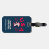 Erdnüsse | Snoopy USA Land of the Free Gepäckanhänger (Rückseite horizontal)