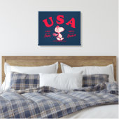 Erdnüsse | Snoopy USA Land of the Free Leinwanddruck (Insitu (Schlafzimmer))