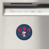Erdnüsse | Snoopy USA Land of the Free Magnet (In Situ (Geschirrspüler))