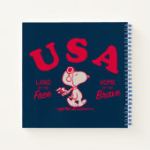 Erdnüsse | Snoopy USA Land of the Free Notizblock (Rückseite)