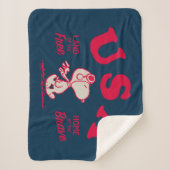 Erdnüsse | Snoopy USA Land of the Free Sherpadecke (Vorderseite)